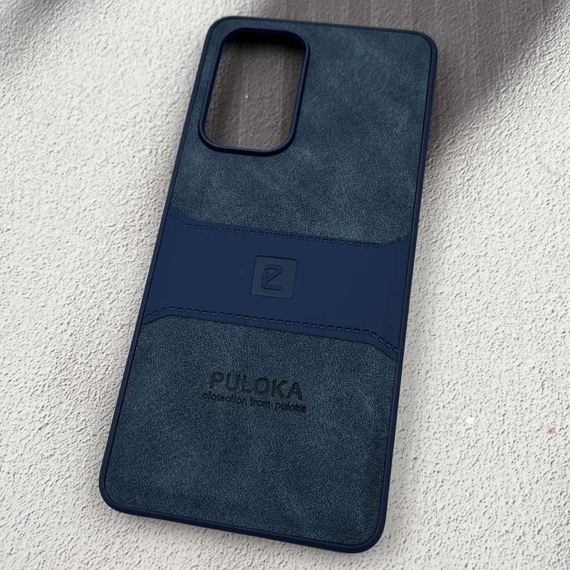 قاب گوشی Galaxy A53 سامسونگ Puloka طرح دوخت دور سیلیکونی کلاسیک لنز برجسته سرمه ای کد 91942 - Image 2
