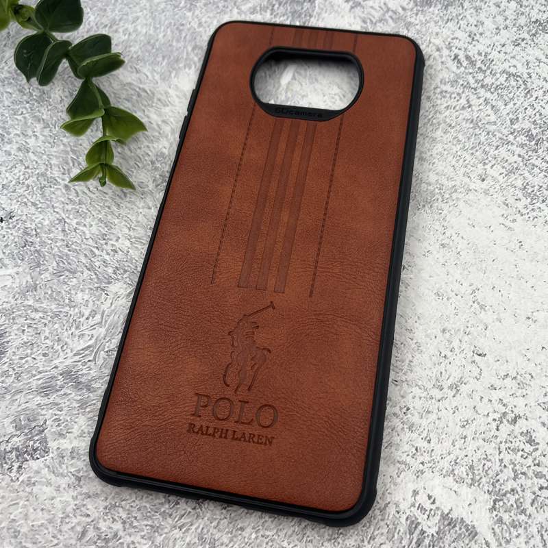 قاب گوشی Poco X3 / Poco X3 NFC / Poco X3 Pro شیائومی چرمی Polo پولو ایربگ دار کلاسیک برجسته قهوه ای کد 93162 - Image 2