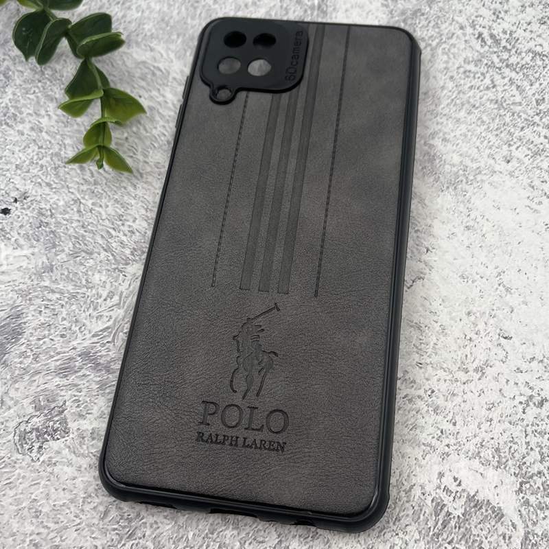 قاب گوشی Galaxy A12 / Galaxy M12 سامسونگ چرمی Polo پولو ایربگ دار کلاسیک برجسته تیتانیوم محافظ لنز دار کد 97158 - Image 2