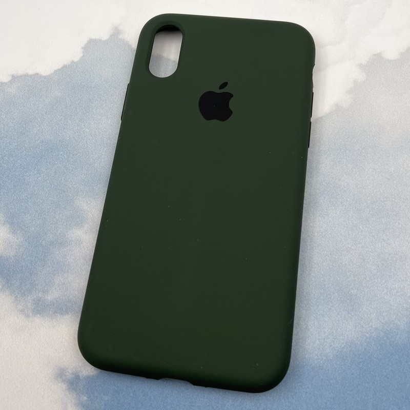 قاب گوشی iPhone X / iPhone XS آیفون سیلیکونی پاک کنی اورجینال داخل پارچه ای رنگ سبز تیره کد 98681 - Image 2