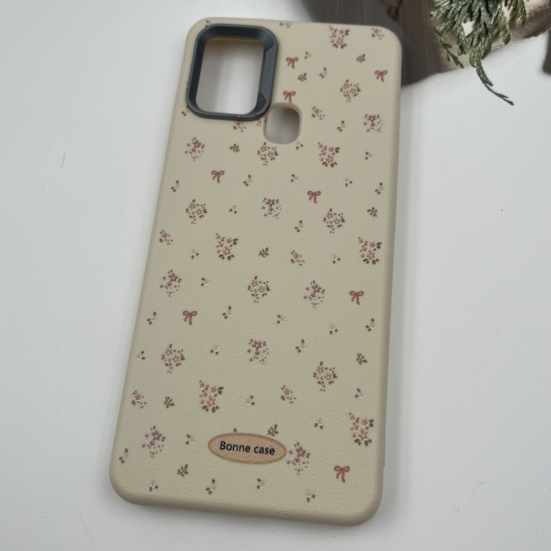 قاب گوشی Galaxy A21S سامسونگ Bonne Case سیلیکونی طرح گل رز کرم لنز کروم برجسته کد 11052 - Image 2