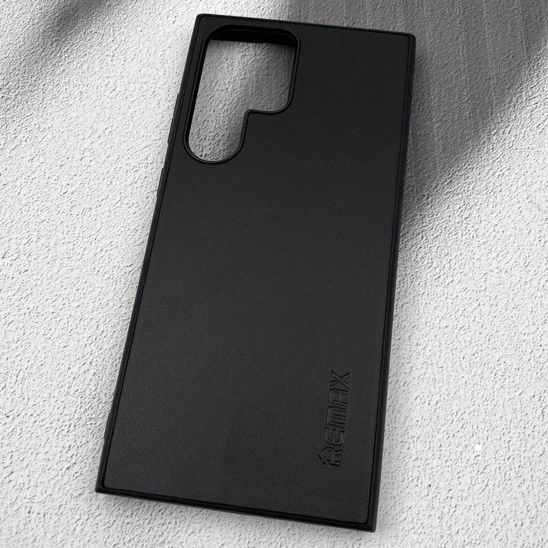 قاب گوشی Galaxy S23 Ultra سامسونگ چرم New Case لنز برجسته کلاسیک REMAX مشکی کد 12623 - Image 2