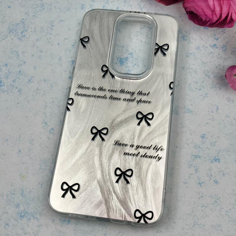 قاب گوشی Redmi Note 8 Pro شیائومی Brush Case اطلسی Silver طرح پاپیون مشکی کد 12965 - Image 2