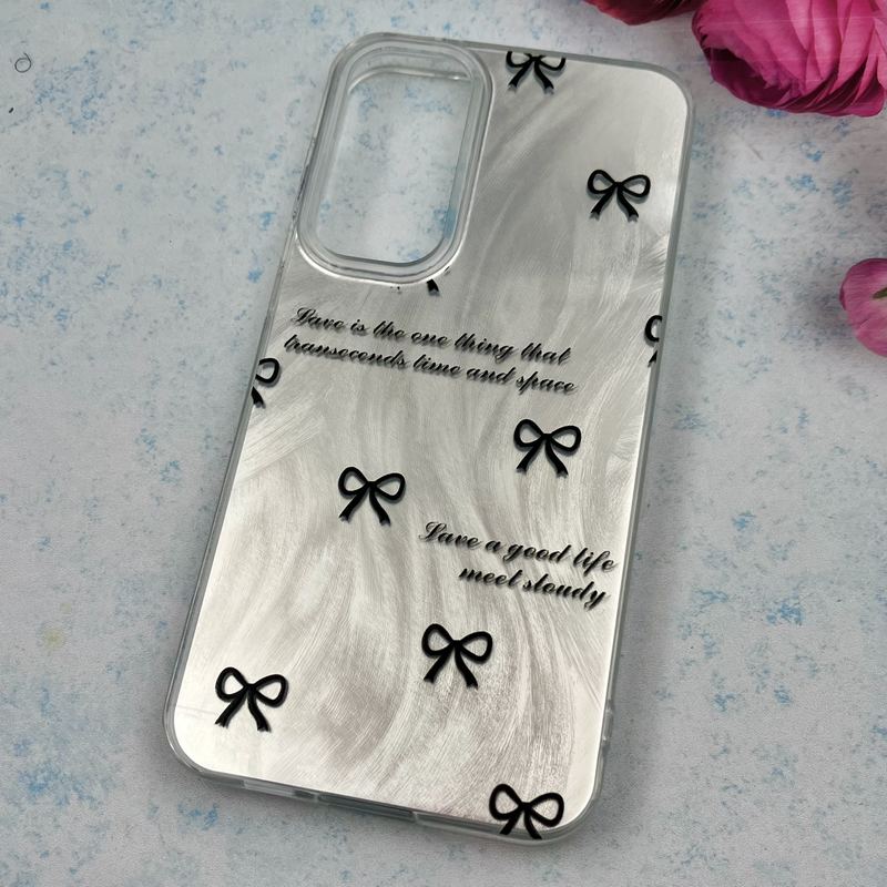 قاب گوشی Galaxy S23 FE سامسونگ Brush Case اطلسی Silver طرح پاپیون مشکی کد 14635 - Image 2