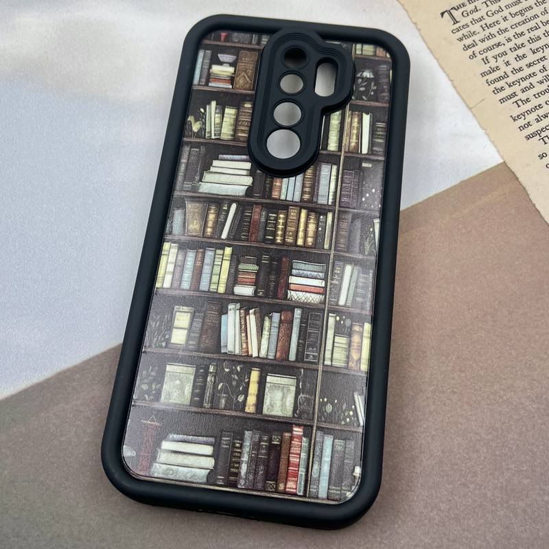 قاب گوشی Redmi Note 8 Pro شیائومی Solid Case ایربگ دار مشکی طرح کتابخانه محافظ لنز دار کد 14849 - Image 2