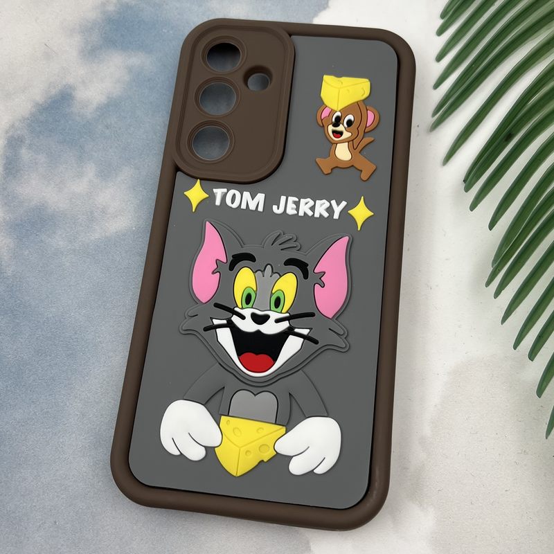 قاب گوشی Galaxy A55 سامسونگ Rugged Case سولید ضد ضربه اورجینال طرح عروسکی تام و جری محافظ لنز دار کد 15724 - Image 2