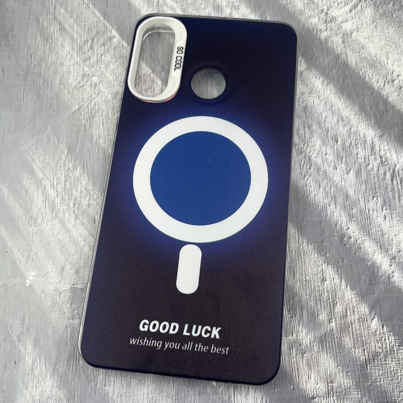 قاب گوشی Huawei P30 Lite هوآوی So Cool دور سیلیکونی طرح Magsafe مگ سیف GOOD LUCK سرمه ای کد 18901 - Image 2