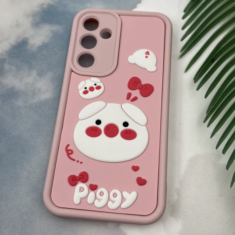 قاب گوشی Galaxy A55 سامسونگ Rugged Case سولید ضد ضربه اورجینال طرح عروسکی خوک Piggy محافظ لنز دار کد 24079 - Image 2