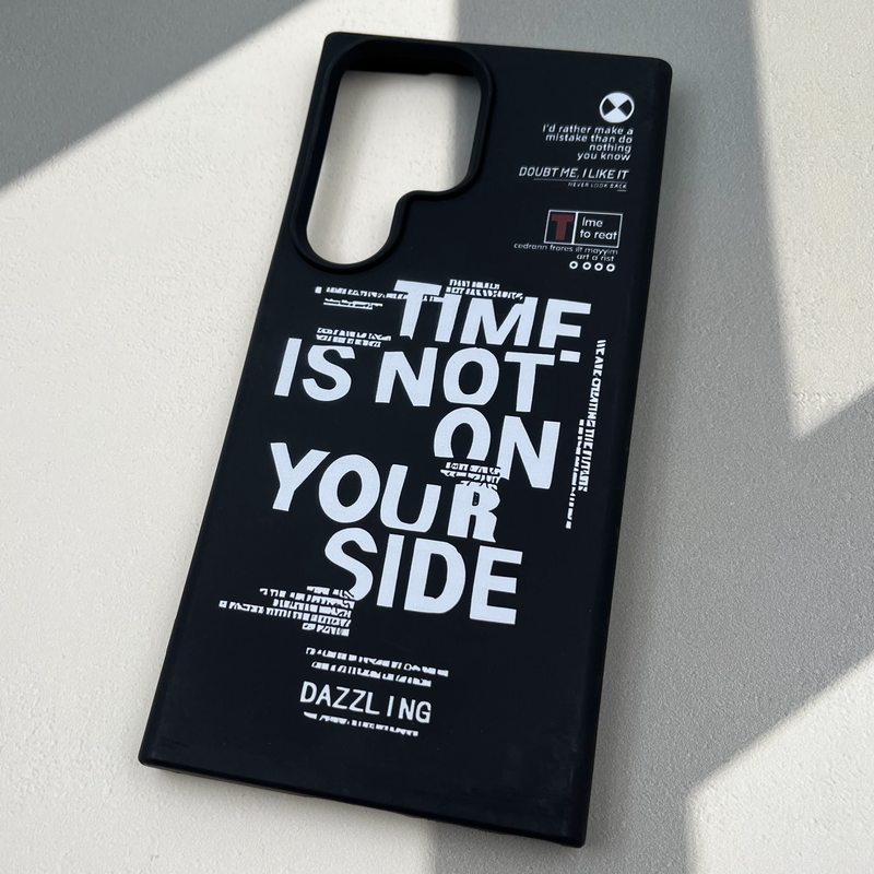 قاب گوشی Galaxy S23 Ultra سامسونگ Silicon Case سیلیکونی لنز برجسته طرح Time کد 25801 - Image 2