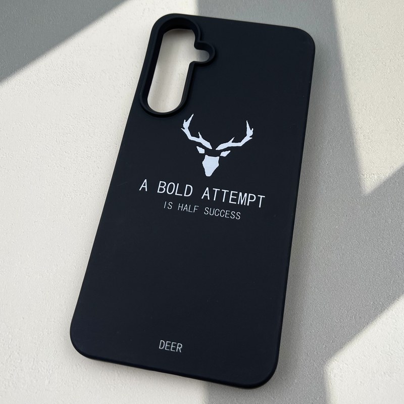 قاب گوشی Galaxy A55 سامسونگ Silicon Case سیلیکونی لنز برجسته طرح Deer کد 25866 - Image 2