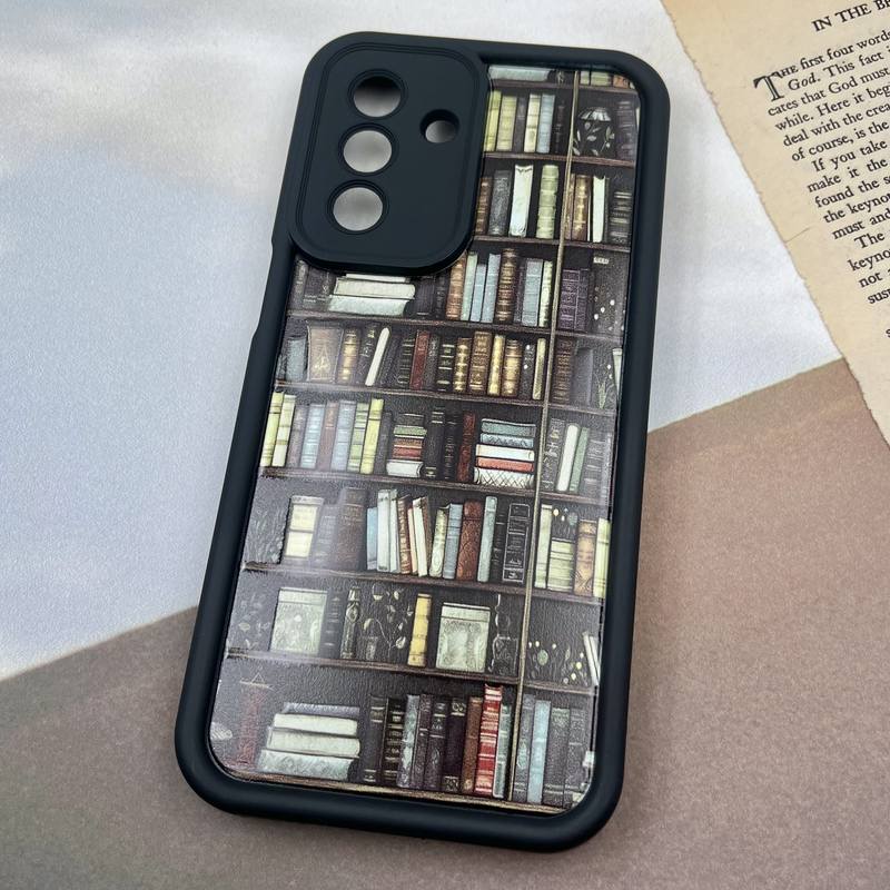 قاب گوشی Galaxy A26 سامسونگ Solid Case ایربگ دار مشکی طرح کتابخانه محافظ لنز دار کد 25936 - Image 2