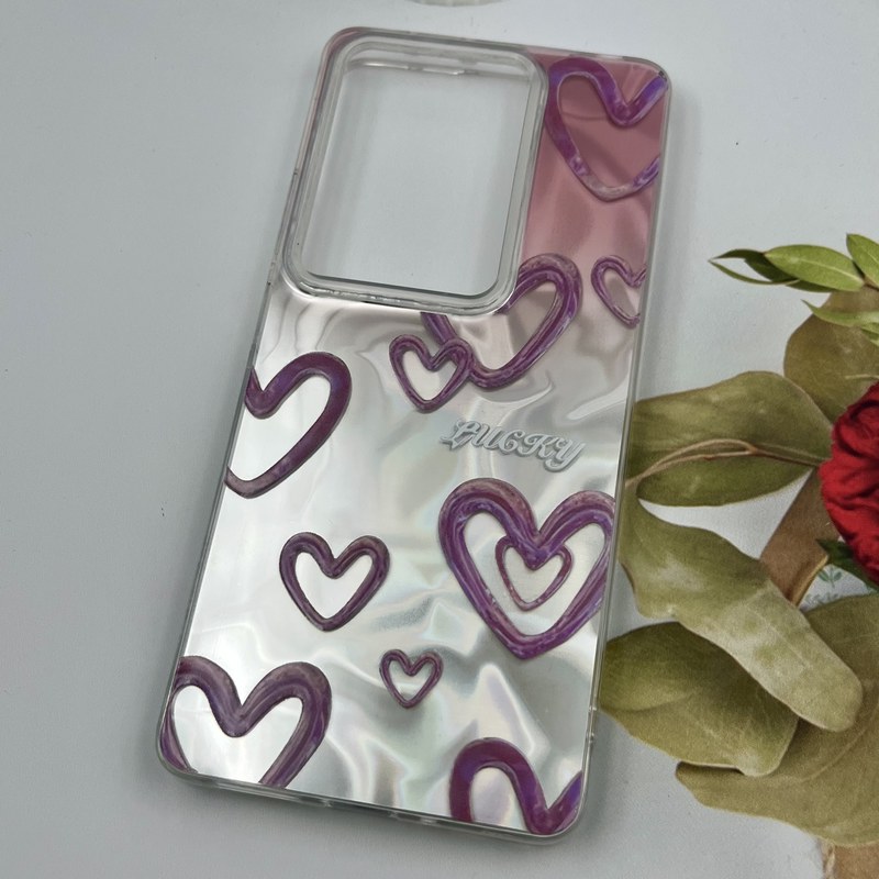قاب گوشی Redmi Note 13 Pro 4G / Poco M6 Pro 4G شیائومی 3D Wave Case طرح سه بعدی موج لنز برجسته قلب نقره ای کد 26752 - Image 2