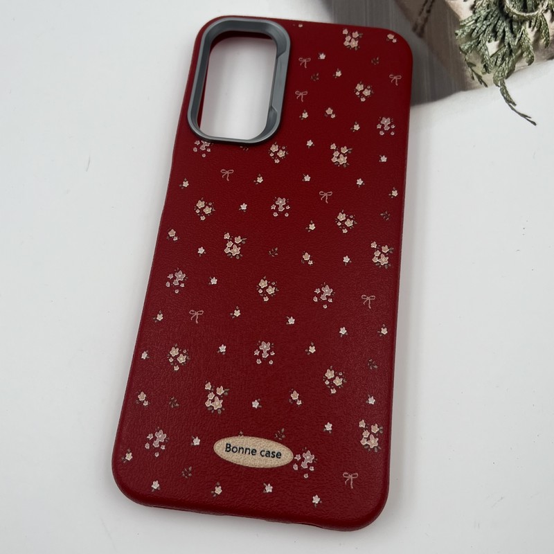 قاب گوشی Galaxy A14 سامسونگ Bonne Case سیلیکونی طرح گل رز قرمز لنز کروم برجسته کد 26972 - Image 2