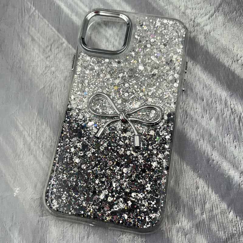 قاب گوشی iPhone 11 آیفون اکیلی رزینی طرح پاپیون برجسته لوکس لنز Silver کد 29580 - Image 2