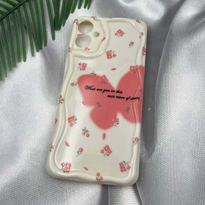 قاب گوشی Galaxy A06 سامسونگ Solid Case منحنی محافظ لنز دار دور ایربگ طرح پروانه کد 31351 - Image 2