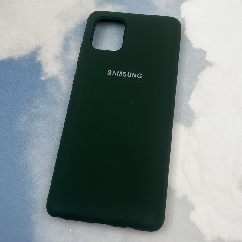 قاب گوشی Galaxy Note 10 Lite سامسونگ سیلیکونی پاک کنی اورجینال داخل پارچه ای رنگ سبز تیره کد 33825 - Image 2