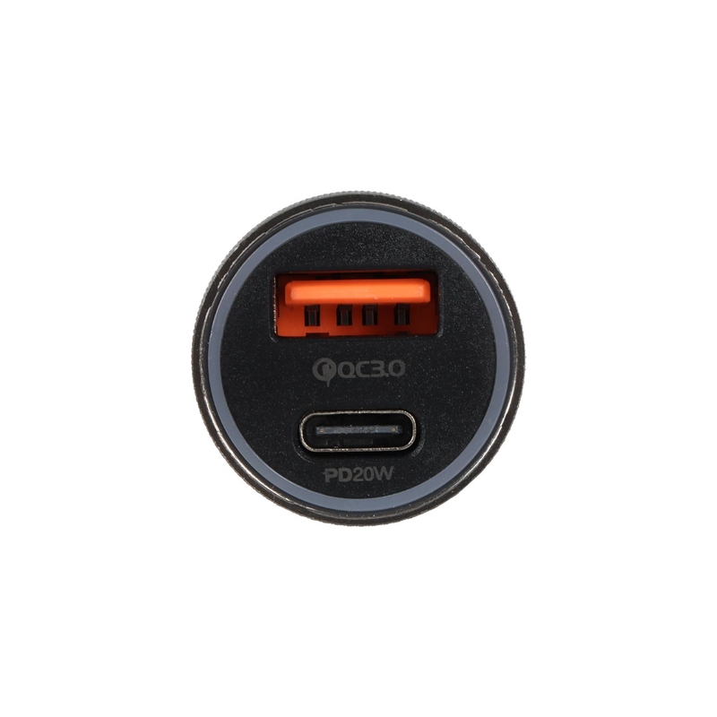 شارژر فندکی 27W فست شارژ PD دو پورت بوکو BUKU اورجینال فلزی مدل CH-045 تیتانیوم کد 37697 - Image 4