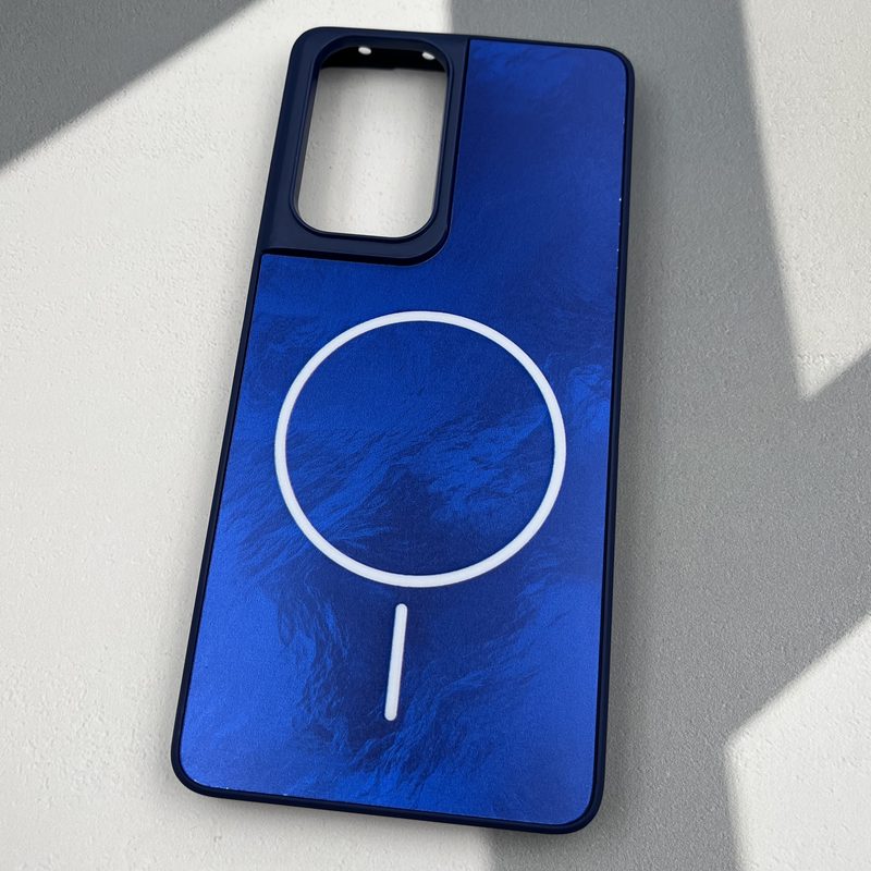 قاب گوشی Galaxy S21 Ultra سامسونگ Luxury Case براش طرح مگ سیف Magsafe لنز برجسته آبی کد 39036 - Image 2