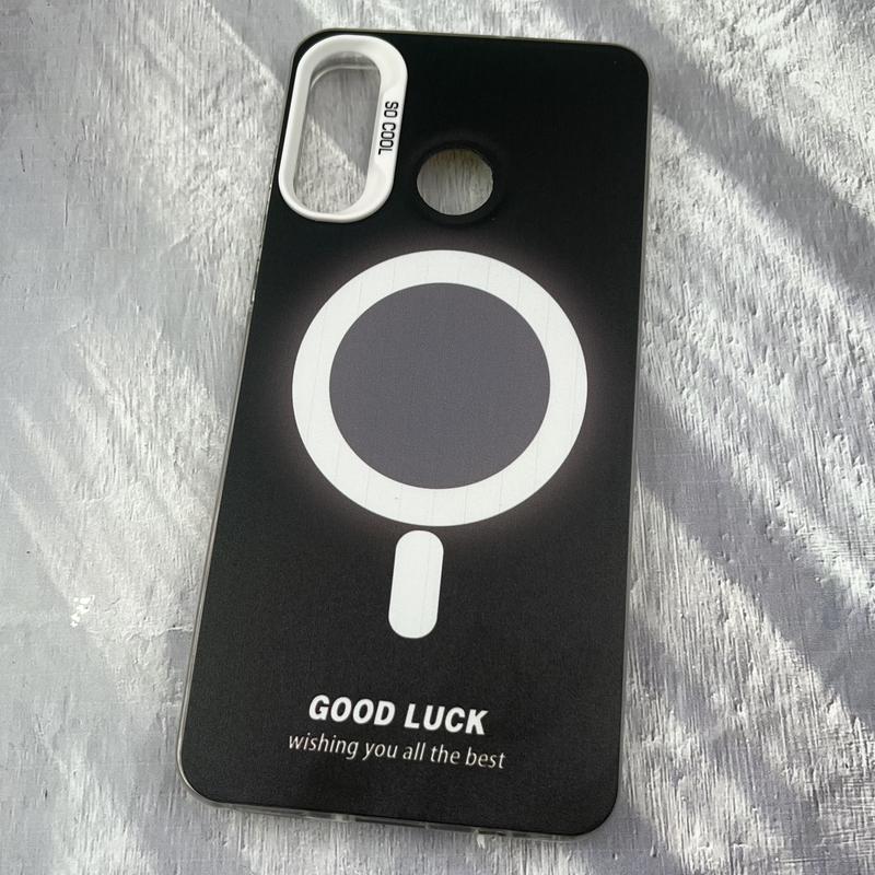 قاب گوشی Huawei P30 Lite هوآوی So Cool دور سیلیکونی طرح Magsafe مگ سیف GOOD LUCK مشکی کد 39347 - Image 2