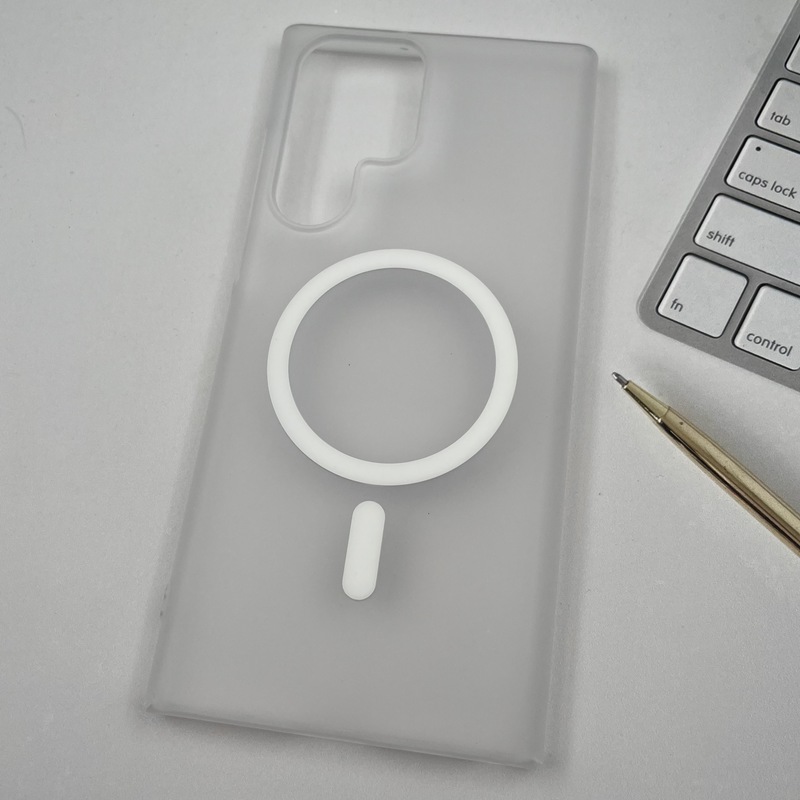 قاب گوشی Galaxy S22 Ultra سامسونگ PC Case مات اورجینال مگ سیف دار Magsafe لوکس سفید کد 41557 - Image 2
