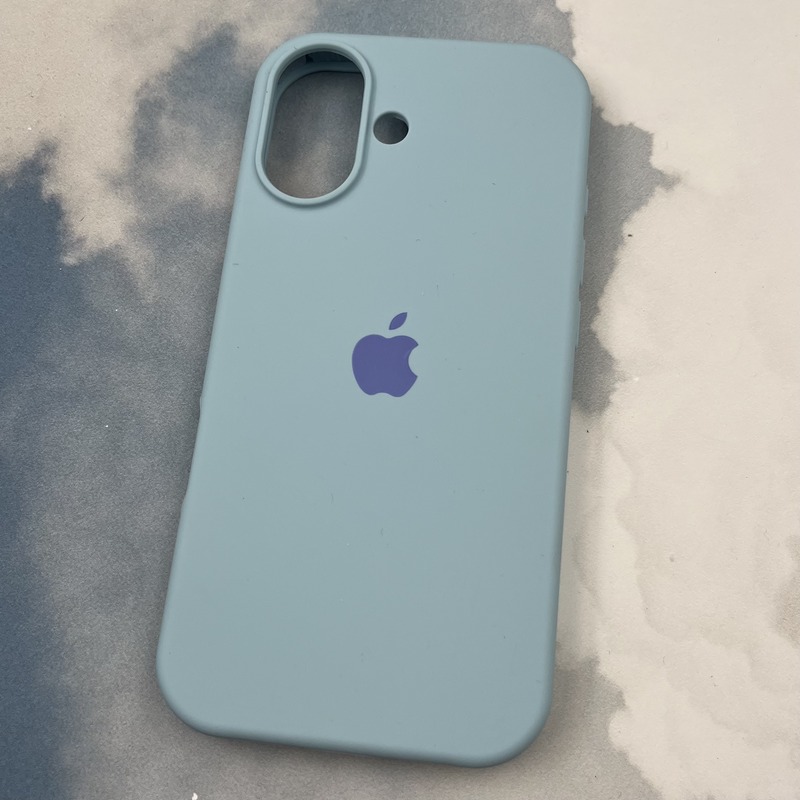 قاب گوشی iPhone 17 آیفون سیلیکونی پاک کنی اورجینال داخل پارچه ای رنگ آبی آسمانی کد 42805 - Image 2