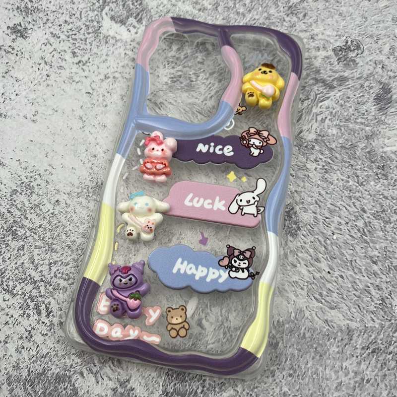 قاب گوشی Galaxy S22 Ultra سامسونگ شفاف عروسکی برجسته رنگی Cute Case محافظ لنز دار کد 45935 - Image 2