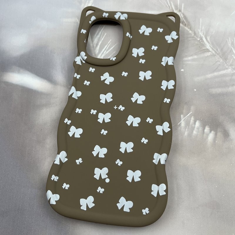 قاب گوشی Galaxy A12 / Galaxy M12 سامسونگ سیلیکونی Cat Case ایربگ دار گوش دار طرح پاپیونی قهوه ای کد 47548 - Image 2