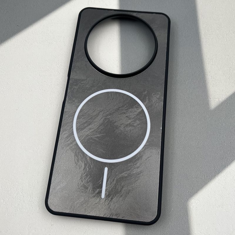 قاب گوشی Redmi A3 / Redmi A3x شیائومی Luxury Case براش طرح مگ سیف Magsafe لنز برجسته کرومی کد 48816 - Image 2