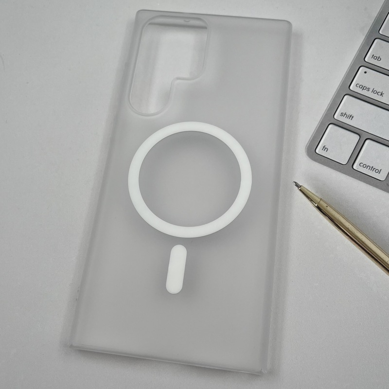 قاب گوشی Galaxy S23 Ultra سامسونگ PC Case مات اورجینال مگ سیف دار Magsafe لوکس سفید کد 49168 - Image 2