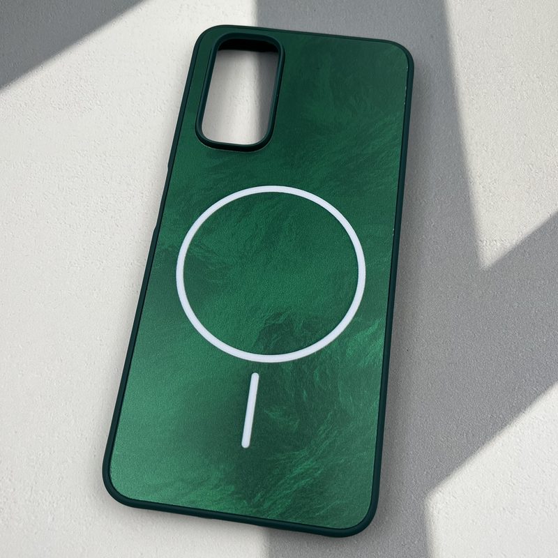 قاب گوشی Redmi Note 11 4G / Redmi Note 11S شیائومی Luxury Case براش طرح مگ سیف Magsafe لنز برجسته سبز کد 49843 - Image 2