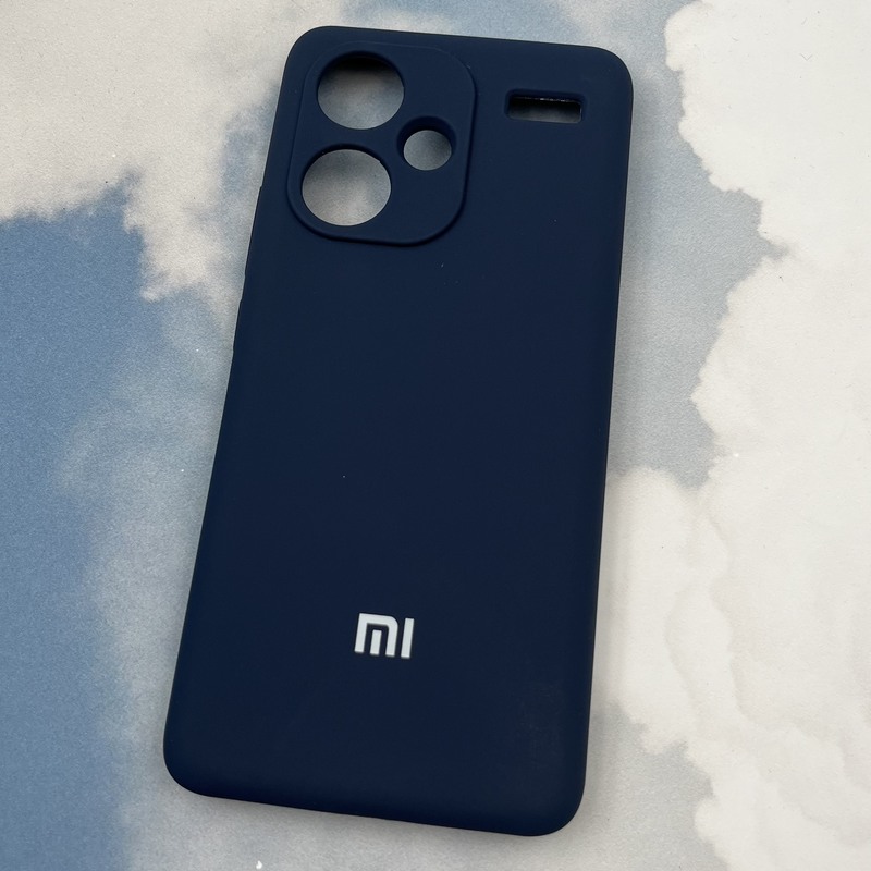 قاب گوشی Redmi Note 13 Pro Plus شیائومی سیلیکونی پاک کنی اورجینال داخل پارچه ای محافظ لنز دار رنگ سرمه ای کد 51275 - Image 2