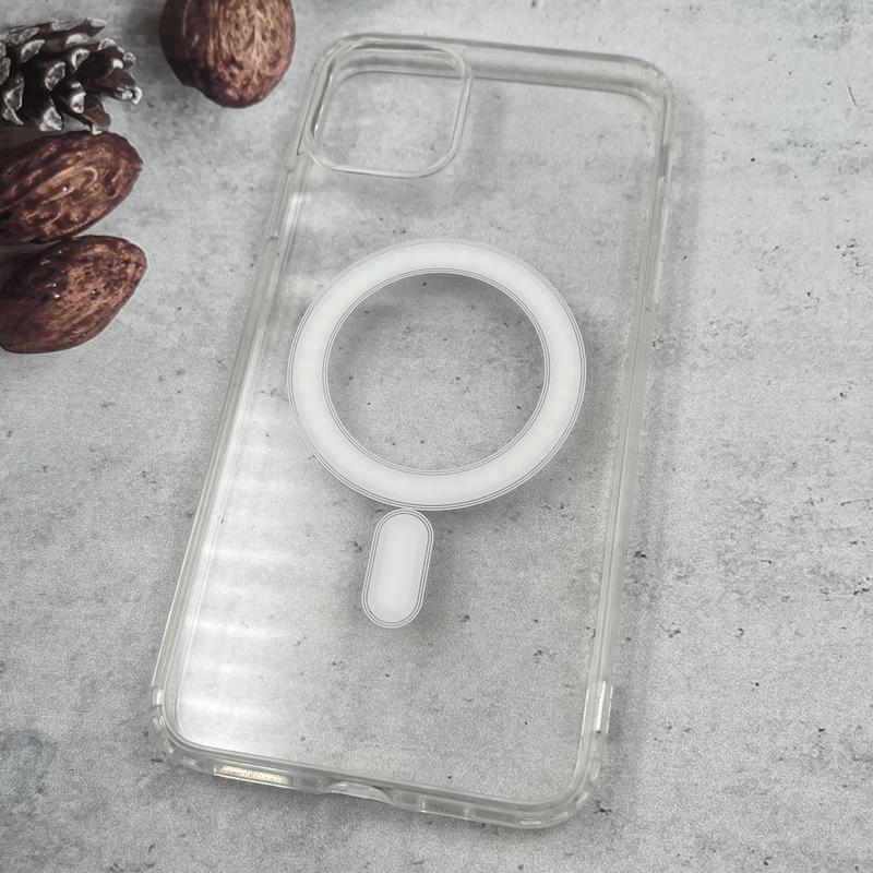قاب گوشی iPhone 11 Pro Max آیفون Magsafe مگ سیف دار اورجینال Clear Case شفاف لاکچری شفاف کد 53564 - Image 2