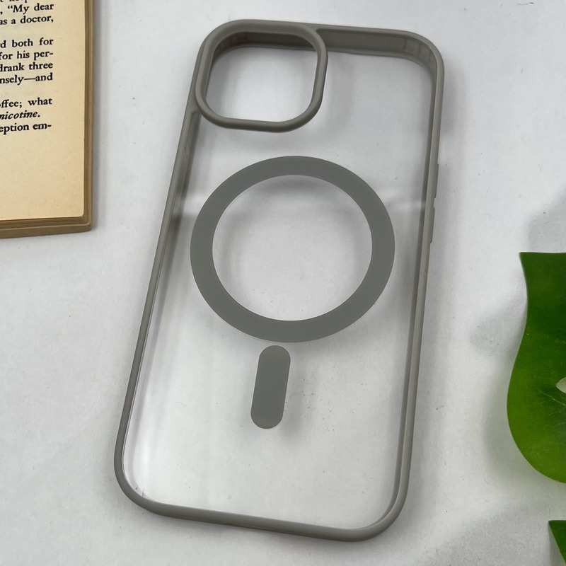قاب گوشی iPhone 15 آیفون Magsafe مگ سیف دار اورجینال Clear Case شفاف لاکچری تیتانیوم کد 55430 - Image 2