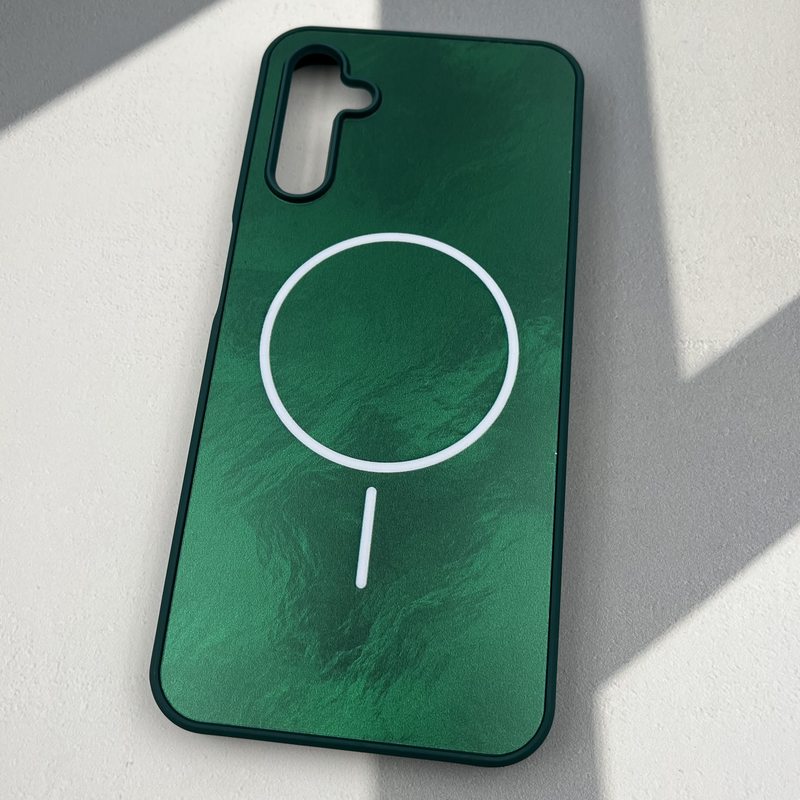 قاب گوشی Galaxy A14 سامسونگ Luxury Case براش طرح مگ سیف Magsafe لنز برجسته سبز کد 56611 - Image 2