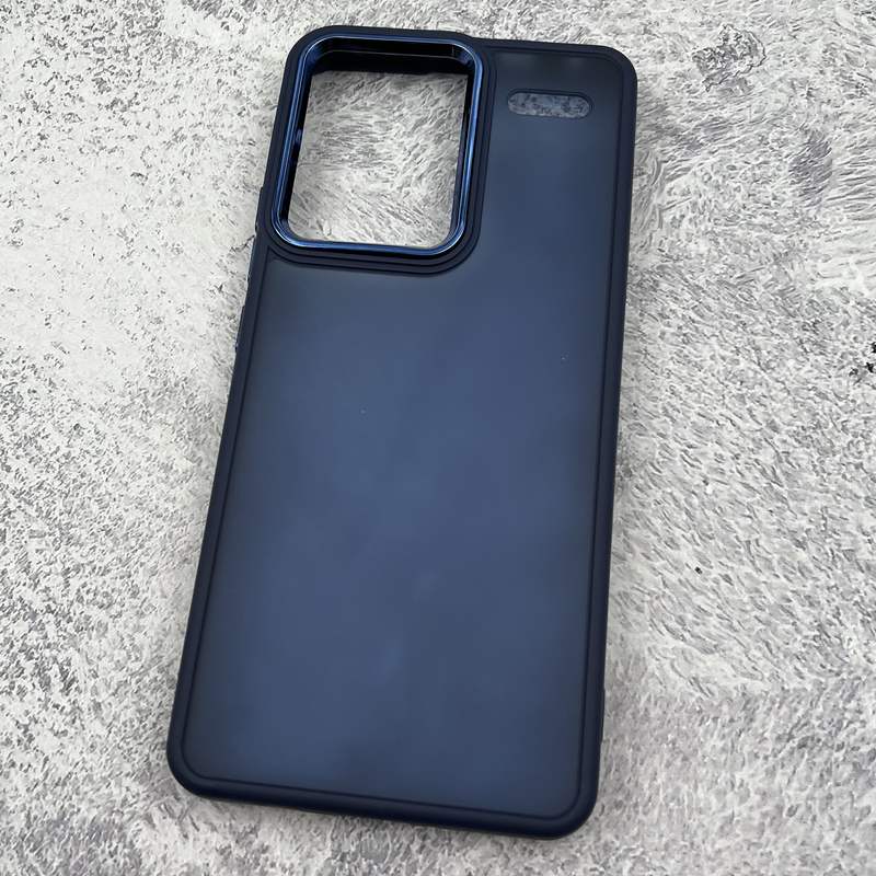قاب گوشی Redmi Note 13 Pro Plus شیائومی آیرون iRON مات دور سیلیکونی لنز متال آیرون برجسته سرمه ای کد 58470 - Image 2
