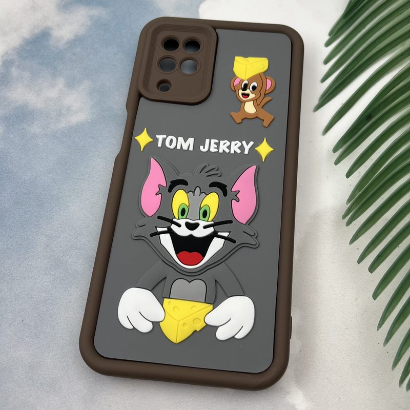 قاب گوشی Galaxy A12 / Galaxy M12 سامسونگ Rugged Case سولید ضد ضربه اورجینال طرح عروسکی تام و جری محافظ لنز دار کد 60198 - Image 2