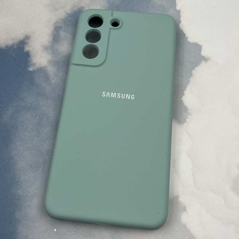 قاب گوشی Galaxy S21 FE سامسونگ سیلیکونی پاک کنی اورجینال داخل پارچه ای محافظ لنز دار رنگ فیروزه ای کد 61144 - Image 2