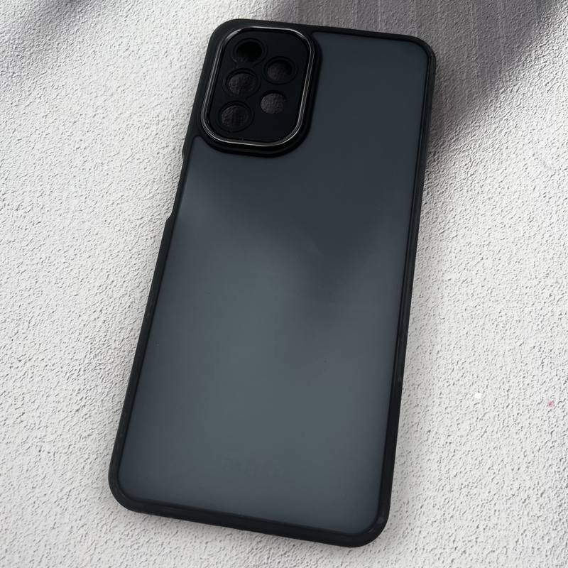 قاب گوشی Galaxy A13 4G / Galaxy A04S سامسونگ Frosted Case پشت مات لنز متال Metal محافظ لنز دار مشکی کد 61386 - Image 2
