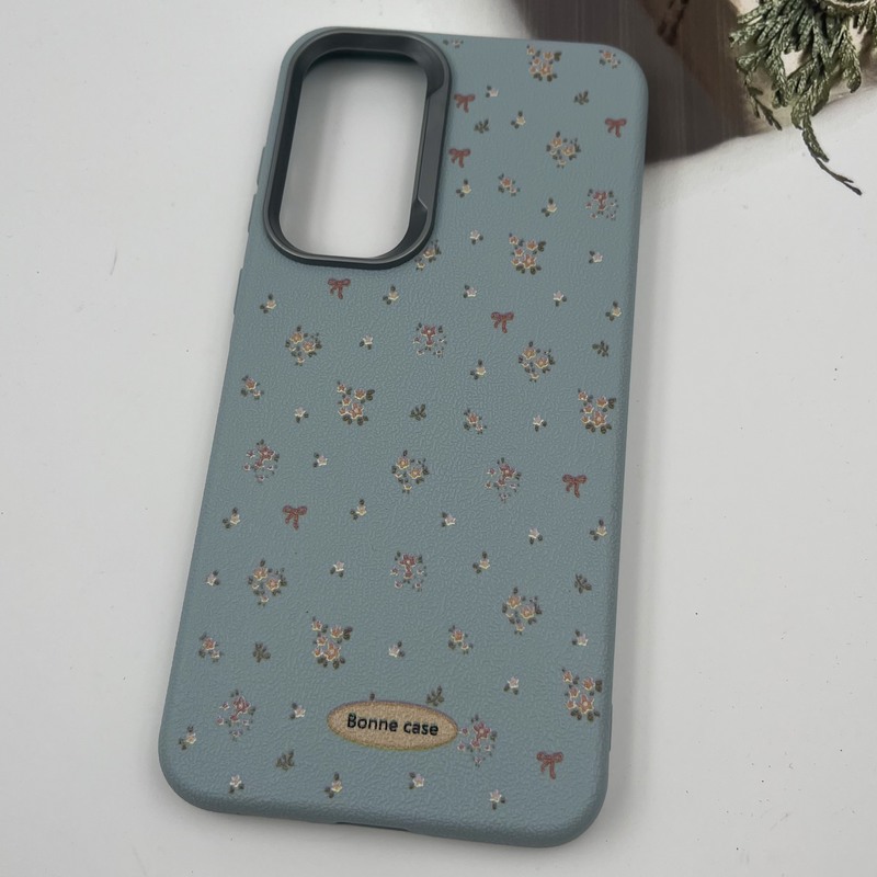 قاب گوشی Galaxy A55 سامسونگ Bonne Case سیلیکونی طرح گل رز آبی لنز کروم برجسته کد 62241 - Image 2