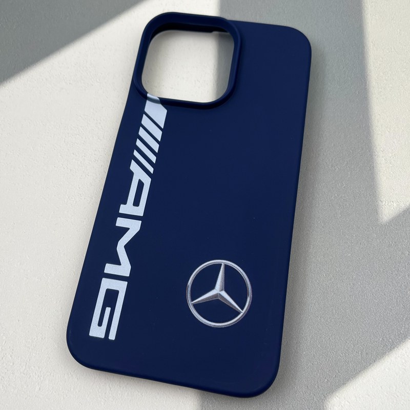 قاب گوشی iPhone 15 Pro Max آیفون Silicon Case سیلیکونی لنز برجسته طرح AMG سرمه ای کد 62420 - Image 2