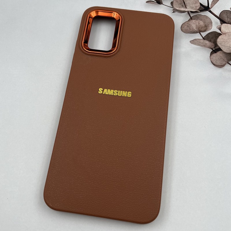 قاب گوشی Galaxy A02S / Galaxy A03S سامسونگ Copper Lense سیلیکونی لنز متال لوگو برجسته عسلی کد 65232 - Image 2