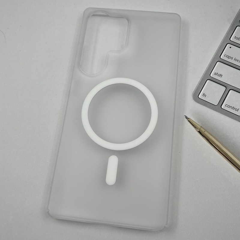 قاب گوشی Galaxy S25 Ultra سامسونگ PC Case مات اورجینال مگ سیف دار Magsafe لوکس سفید کد 66300 - Image 2
