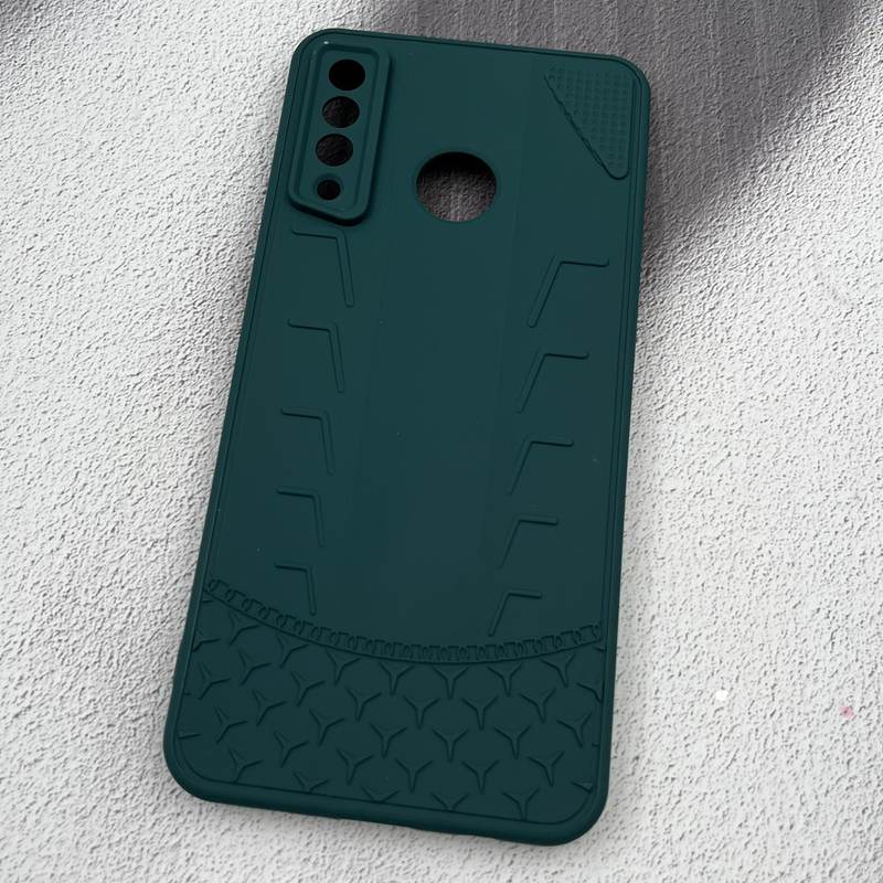 قاب گوشی Huawei P30 Lite هوآوی سیلیکونی طرح دار هندسی برجسته محافظ لنز دار سبز کد 67658 - Image 2