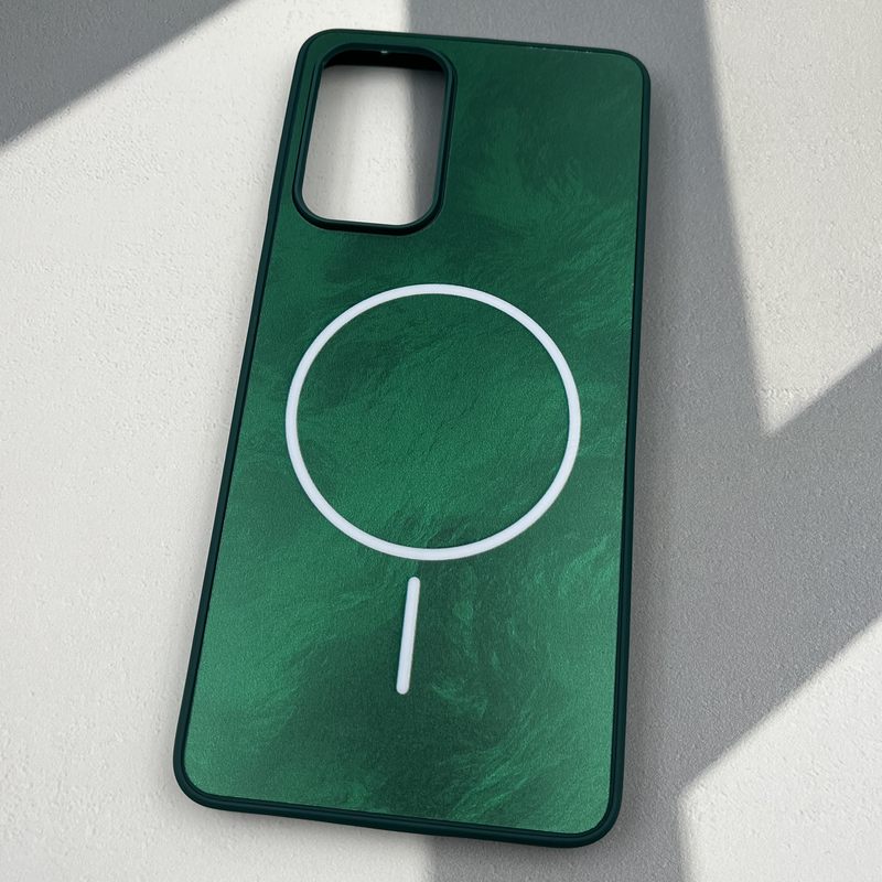 قاب گوشی Galaxy A73 سامسونگ Luxury Case براش طرح مگ سیف Magsafe لنز برجسته سبز کد 68387 - Image 2