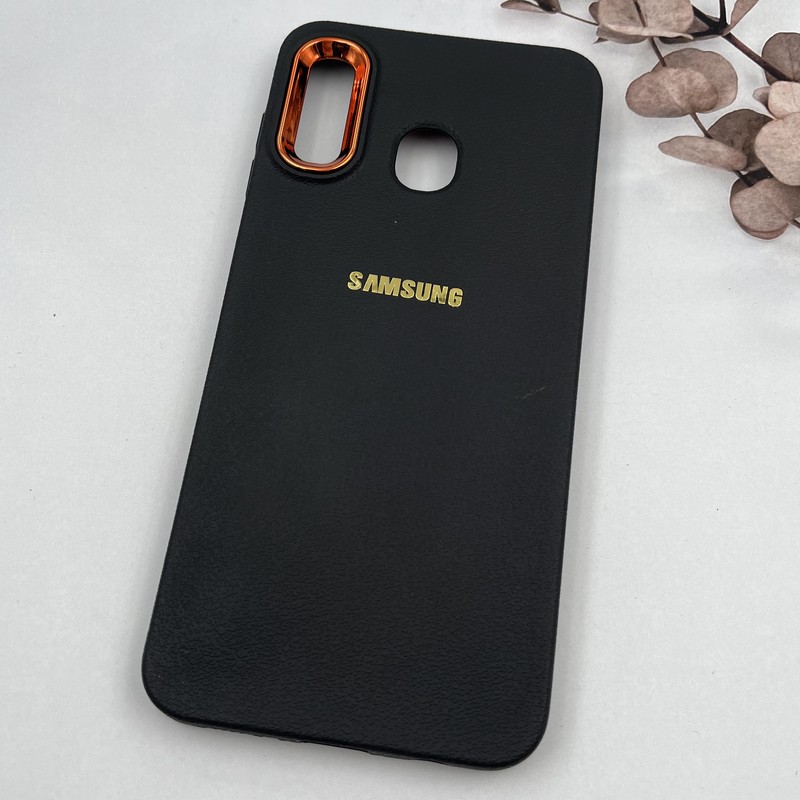 قاب گوشی Galaxy A20 / Galaxy A30 سامسونگ Copper Lense سیلیکونی لنز متال لوگو برجسته مشکی کد 69676 - Image 2