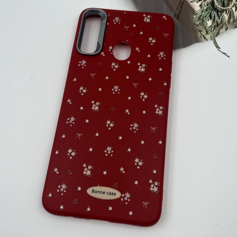 قاب گوشی Galaxy A20S سامسونگ Bonne Case سیلیکونی طرح گل رز قرمز لنز کروم برجسته کد 70823 - Image 2