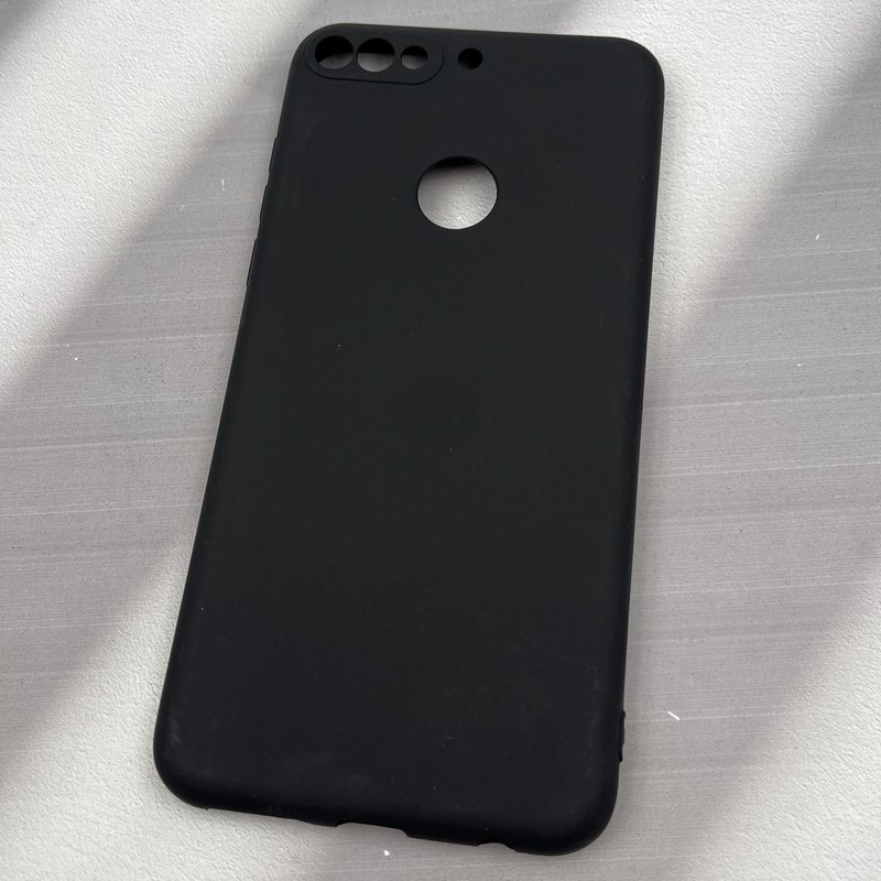 قاب گوشی Y7 Prime 2018 / Honor 7C / Y7 2018 هوآوی سیلیکونی TPU Case طرح ساده رنگی مشکی محافظ لنز دار کد 72313 - Image 2