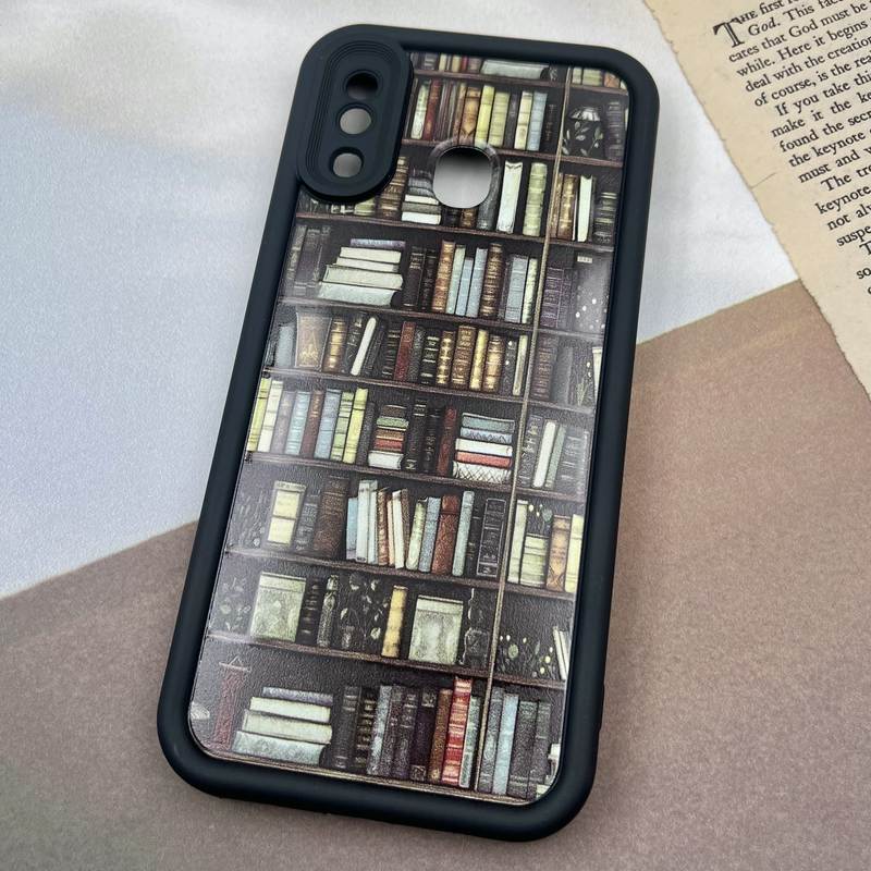 قاب گوشی Galaxy A20 / Galaxy A30 سامسونگ Solid Case ایربگ دار مشکی طرح کتابخانه محافظ لنز دار کد 72507 - Image 2