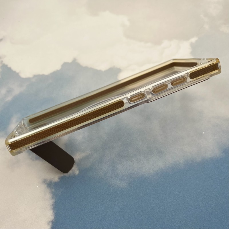 قاب گوشی Galaxy S24 Ultra سامسونگ Unique Case اورجینال مگ سیف Magsafe دار استندشو فلزی شفاف دور ایربگ دار صحرایی کد 72719 - Image 2