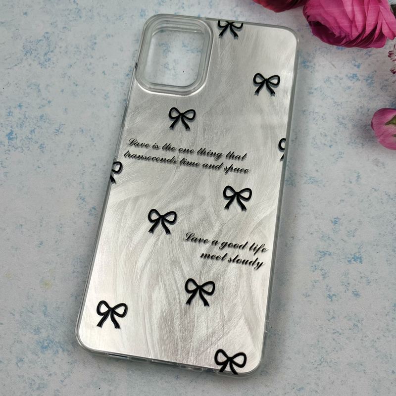 قاب گوشی Galaxy A06 سامسونگ Brush Case اطلسی Silver طرح پاپیون مشکی کد 74016 - Image 2